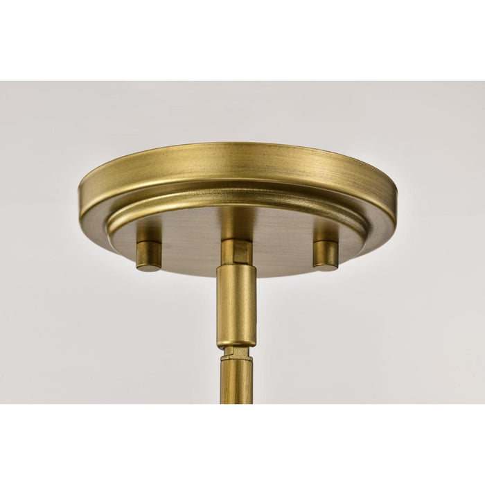 SATCO/NUVO Solara Mini Pendant Natural Brass Finish Frosted Ribbed Glass (60-8665)