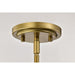 SATCO/NUVO Solara Mini Pendant Natural Brass Finish Frosted Ribbed Glass (60-8665)