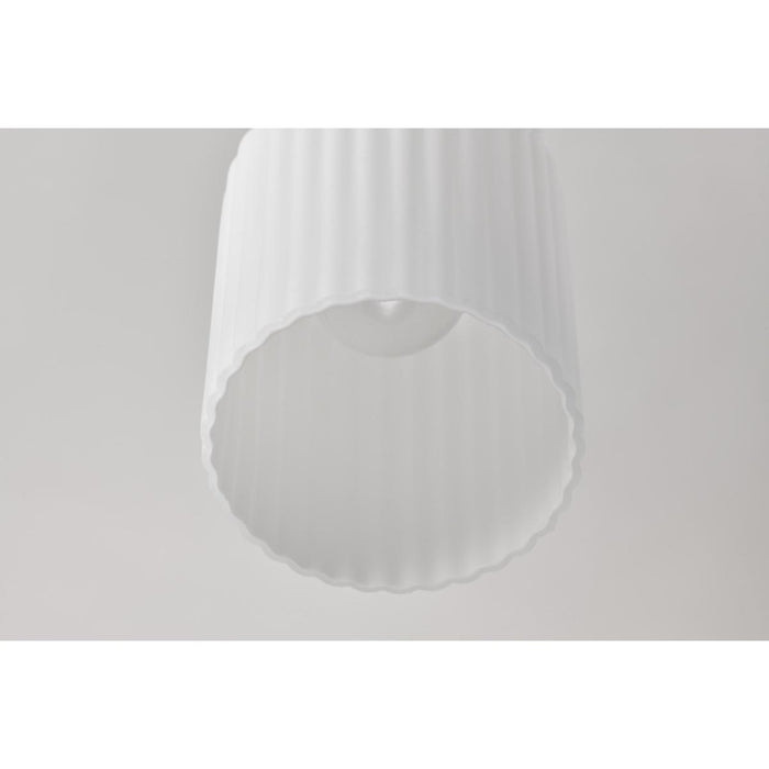 SATCO/NUVO Solara Mini Pendant Natural Brass Finish Frosted Ribbed Glass (60-8665)