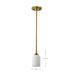 SATCO/NUVO Solara Mini Pendant Natural Brass Finish Frosted Ribbed Glass (60-8665)