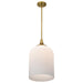 SATCO/NUVO Solara Pendant Natural Brass Finish Frosted Ribbed Glass (60-8666)