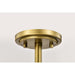 SATCO/NUVO Solara Semi Flush Mount Natural Brass Finish Frosted Ribbed Glass (60-8667)