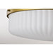 SATCO/NUVO Solara Semi Flush Mount Natural Brass Finish Frosted Ribbed Glass (60-8667)