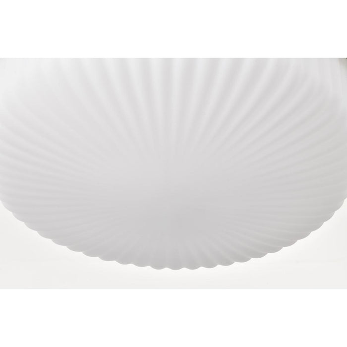 SATCO/NUVO Solara Semi Flush Mount Natural Brass Finish Frosted Ribbed Glass (60-8667)