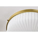 SATCO/NUVO Solara Semi Flush Mount Natural Brass Finish Frosted Ribbed Glass (60-8667)
