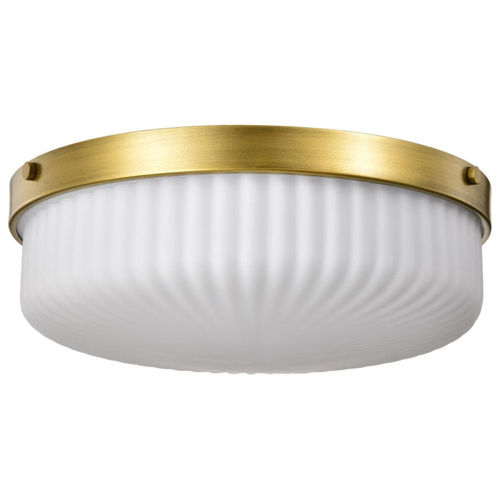 SATCO/NUVO Solara Flush Mount Natural Brass Finish Frosted Ribbed Glass (60-8668)