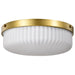 SATCO/NUVO Solara Flush Mount Natural Brass Finish Frosted Ribbed Glass (60-8668)