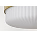 SATCO/NUVO Solara Flush Mount Natural Brass Finish Frosted Ribbed Glass (60-8668)