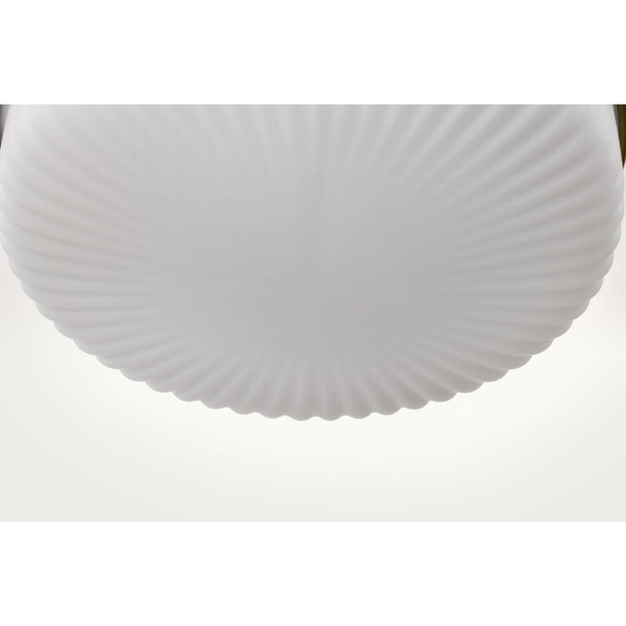 SATCO/NUVO Solara Flush Mount Natural Brass Finish Frosted Ribbed Glass (60-8668)