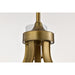 SATCO/NUVO Solara 5 Light Chandelier Natural Brass Finish Frosted Ribbed Glass (60-8670)
