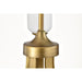 SATCO/NUVO Solara 5 Light Chandelier Natural Brass Finish Frosted Ribbed Glass (60-8670)