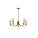 SATCO/NUVO Solara 5 Light Chandelier Natural Brass Finish Frosted Ribbed Glass (60-8670)
