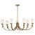 SATCO/NUVO Solara 7 Light Chandelier Natural Brass Finish Frosted Ribbed Glass (60-8671)