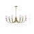 SATCO/NUVO Solara 7 Light Chandelier Natural Brass Finish Frosted Ribbed Glass (60-8671)