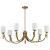 SATCO/NUVO Solara 7 Light Chandelier Natural Brass Finish Frosted Ribbed Glass (60-8671)