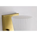 SATCO/NUVO Royale 1 Light Vanity Burnished Brass Finish Ribbed White Glass (60-8721)