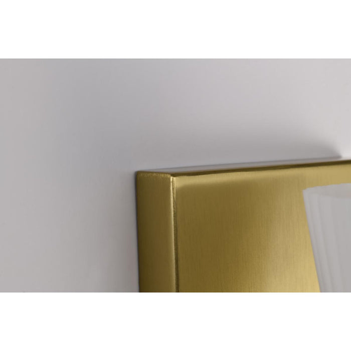 SATCO/NUVO Royale 1 Light Vanity Burnished Brass Finish Ribbed White Glass (60-8721)