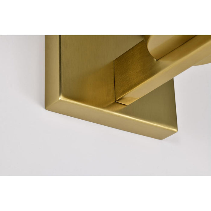 SATCO/NUVO Royale 1 Light Vanity Burnished Brass Finish Ribbed White Glass (60-8721)