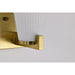 SATCO/NUVO Royale 1 Light Vanity Burnished Brass Finish Ribbed White Glass (60-8721)