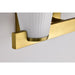SATCO/NUVO Royale 2 Light Vanity Burnished Brass Finish Ribbed White Glass (60-8722)