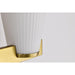 SATCO/NUVO Royale 2 Light Vanity Burnished Brass Finish Ribbed White Glass (60-8722)