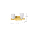 SATCO/NUVO Royale 2 Light Vanity Burnished Brass Finish Ribbed White Glass (60-8722)