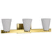 SATCO/NUVO Royale 3 Light Vanity Burnished Brass Finish Ribbed White Glass (60-8723)