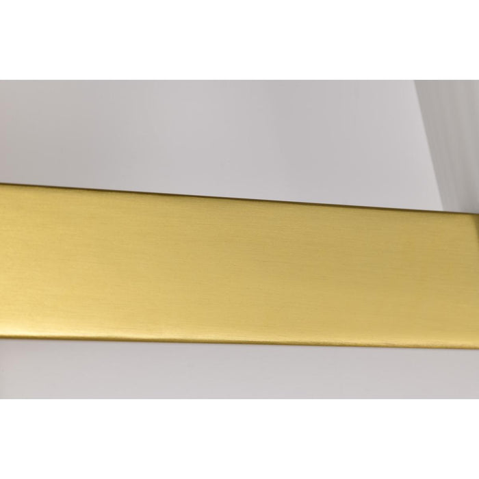 SATCO/NUVO Royale 3 Light Vanity Burnished Brass Finish Ribbed White Glass (60-8723)