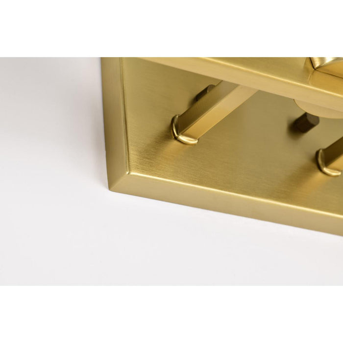 SATCO/NUVO Royale 3 Light Vanity Burnished Brass Finish Ribbed White Glass (60-8723)