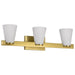 SATCO/NUVO Royale 3 Light Vanity Burnished Brass Finish Ribbed White Glass (60-8723)