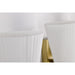 SATCO/NUVO Royale 4 Light Vanity Burnished Brass Finish Ribbed White Glass (60-8724)