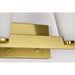 SATCO/NUVO Royale 4 Light Vanity Burnished Brass Finish Ribbed White Glass (60-8724)