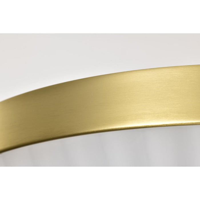 SATCO/NUVO Royale 3 Light Flush Mount Burnished Brass Finish Ribbed White Glass (60-8725)