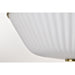 SATCO/NUVO Royale 3 Light Flush Mount Burnished Brass Finish Ribbed White Glass (60-8725)
