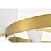 SATCO/NUVO Royale 6 Light Chandelier Burnished Brass Finish Ribbed White Glass (60-8726)