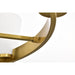 SATCO/NUVO Royale 6 Light Chandelier Burnished Brass Finish Ribbed White Glass (60-8726)