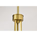 SATCO/NUVO Royale 6 Light Chandelier Burnished Brass Finish Ribbed White Glass (60-8726)
