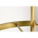 SATCO/NUVO Royale 6 Light Chandelier Burnished Brass Finish Ribbed White Glass (60-8726)