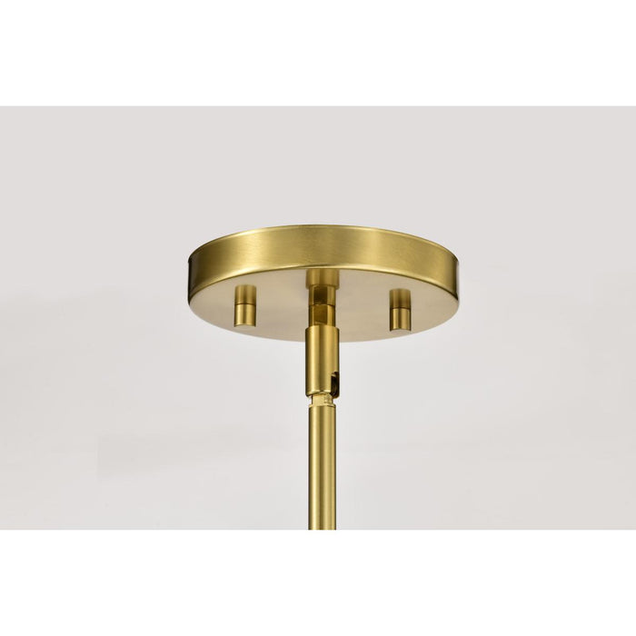 SATCO/NUVO Royale 6 Light Chandelier Burnished Brass Finish Ribbed White Glass (60-8726)