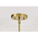 SATCO/NUVO Royale 6 Light Chandelier Burnished Brass Finish Ribbed White Glass (60-8726)