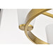 SATCO/NUVO Royale 6 Light Chandelier Burnished Brass Finish Ribbed White Glass (60-8726)
