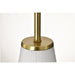 SATCO/NUVO Royale Mini Pendant Burnished Brass Finish Ribbed White Glass (60-8727)