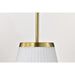 SATCO/NUVO Royale Large Pendant Burnished Brass Finish Ribbed White Glass (60-8728)