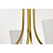 SATCO/NUVO Royale 8 Light Chandelier Burnished Brass Finish Ribbed White Glass (60-8729)