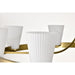 SATCO/NUVO Royale 8 Light Chandelier Burnished Brass Finish Ribbed White Glass (60-8729)