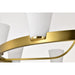 SATCO/NUVO Royale 8 Light Chandelier Burnished Brass Finish Ribbed White Glass (60-8729)