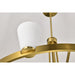 SATCO/NUVO Royale 8 Light Chandelier Burnished Brass Finish Ribbed White Glass (60-8729)