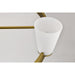 SATCO/NUVO Royale 8 Light Chandelier Burnished Brass Finish Ribbed White Glass (60-8729)