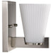 SATCO/NUVO Royale 1 Light Vanity Brushed Nickel Finish Ribbed White Glass (60-8731)