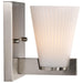 SATCO/NUVO Royale 1 Light Vanity Brushed Nickel Finish Ribbed White Glass (60-8731)
